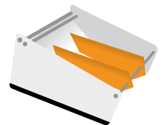 Tischetikettenspender für innen- und aussengewickelte Rollen