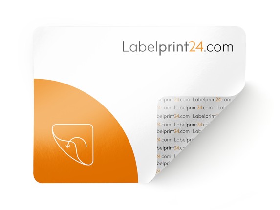 Etikett mit Rückseitendruck