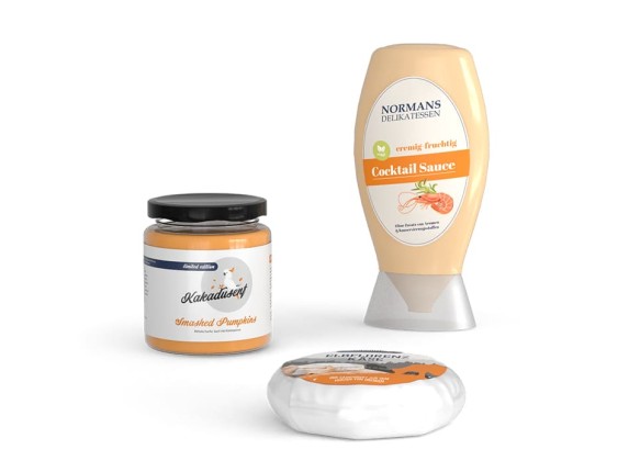 Lebensmitteletiketten verschiedene Variationen