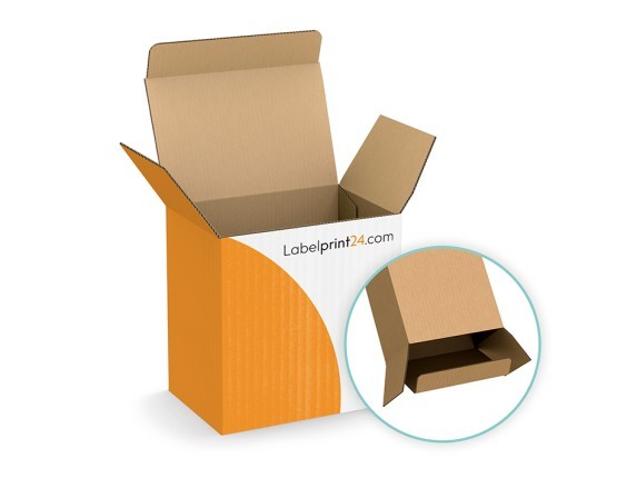 Faltkarton mit Einstecklasche vollflächig bedruckt