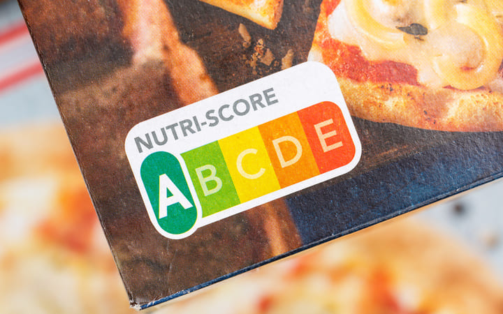 Nutri-Score Angabe auf Lebensmittelverpackung 