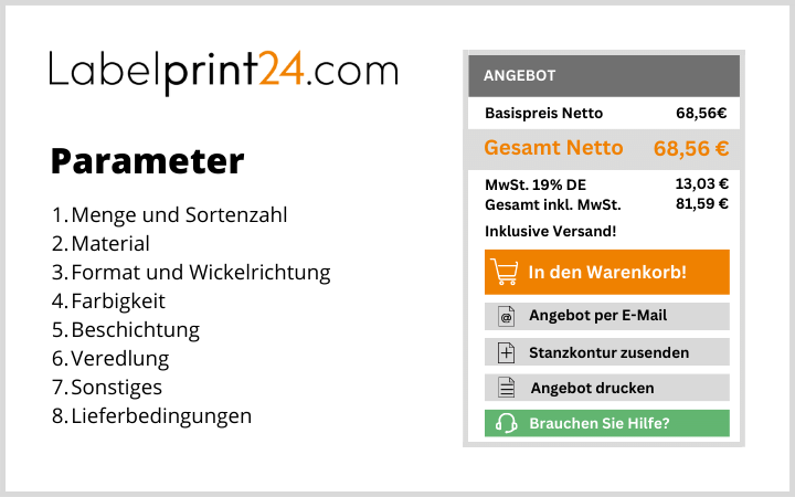 Online Konfigurator bei Labelprint24