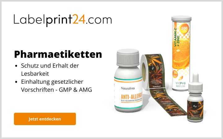 Pharmaetiketten für die Pharmabranche