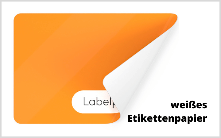 Weißes Etikettenpapier von Labelprint24