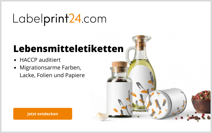 Lebensmitteletiketten von Labelprint24