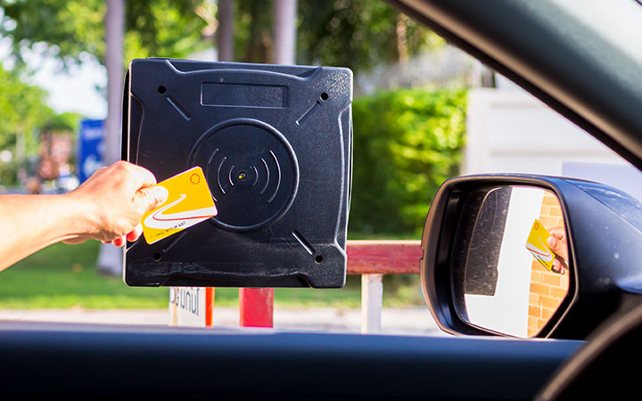 RFID Karte zum Vorhalten an ein Scangerät