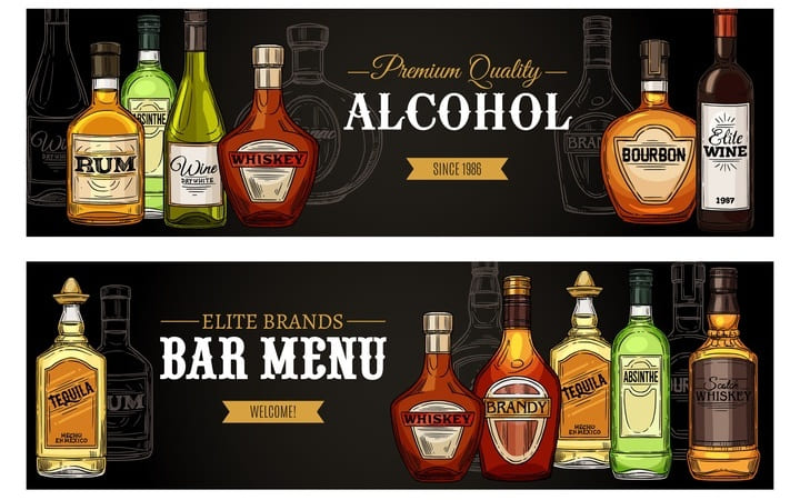 Verschiedene Alkohol Etiketten personalisiert Verschiedene Alkohol Etiketten personalisiert