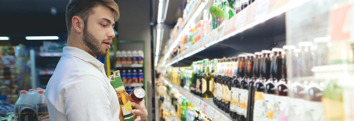 Biertheke im Supermarkt