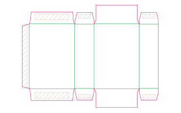 Faltschachtel mit Klappenverschluss Aufbau