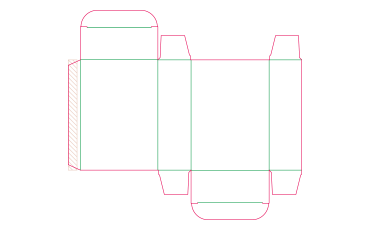 Faltschachtel mit Einstecklasche Aufbau