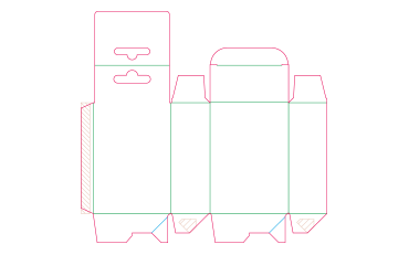 Aufhängeschachtel mit Automatikboden Aufbau 