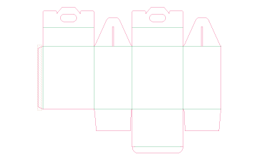 Tragegriffschachtel mit Einstecklasche Aufbau 