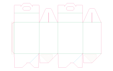 Tragegriffschachtel mit Automatikboden Aufbau
